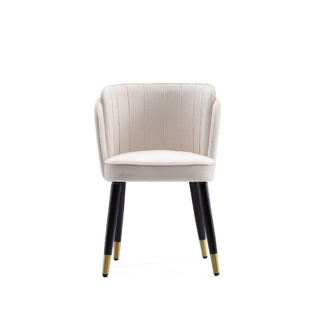 Zephyr Wood Velvet Dining Chair