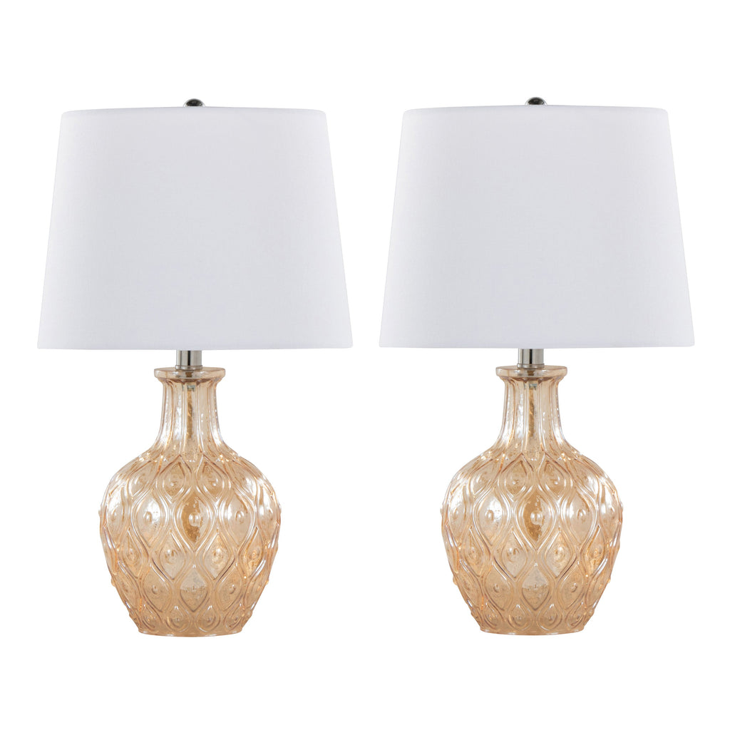 Gloria Round 20" Contemporary Glass Accent Lamp