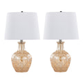 Gloria Round 20" Contemporary Glass Accent Lamp