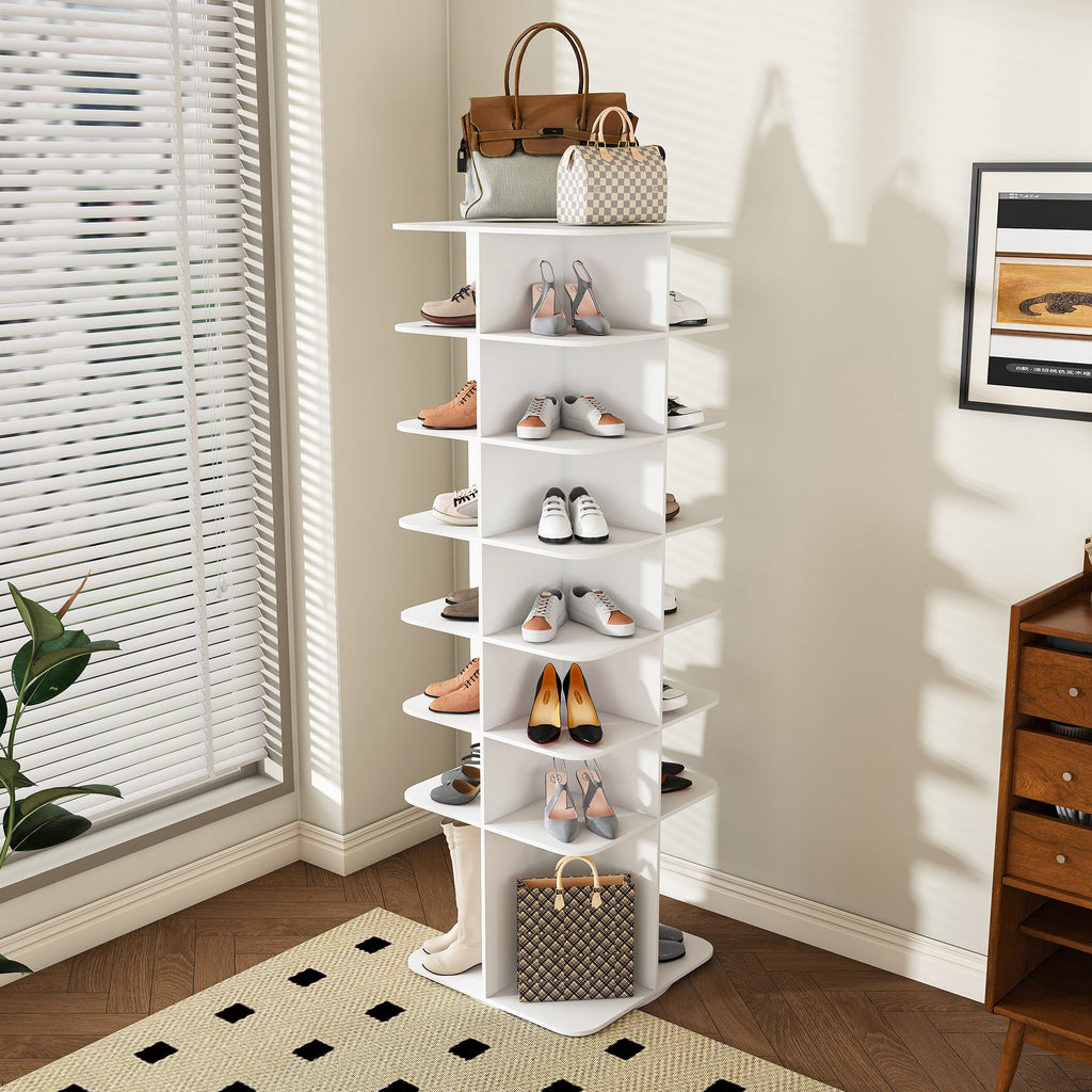 7-Tier Rotating Shoe Rack Tower