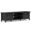 Amherst 72 Inch Wide Solid Wood Low TV Stand in Hickory