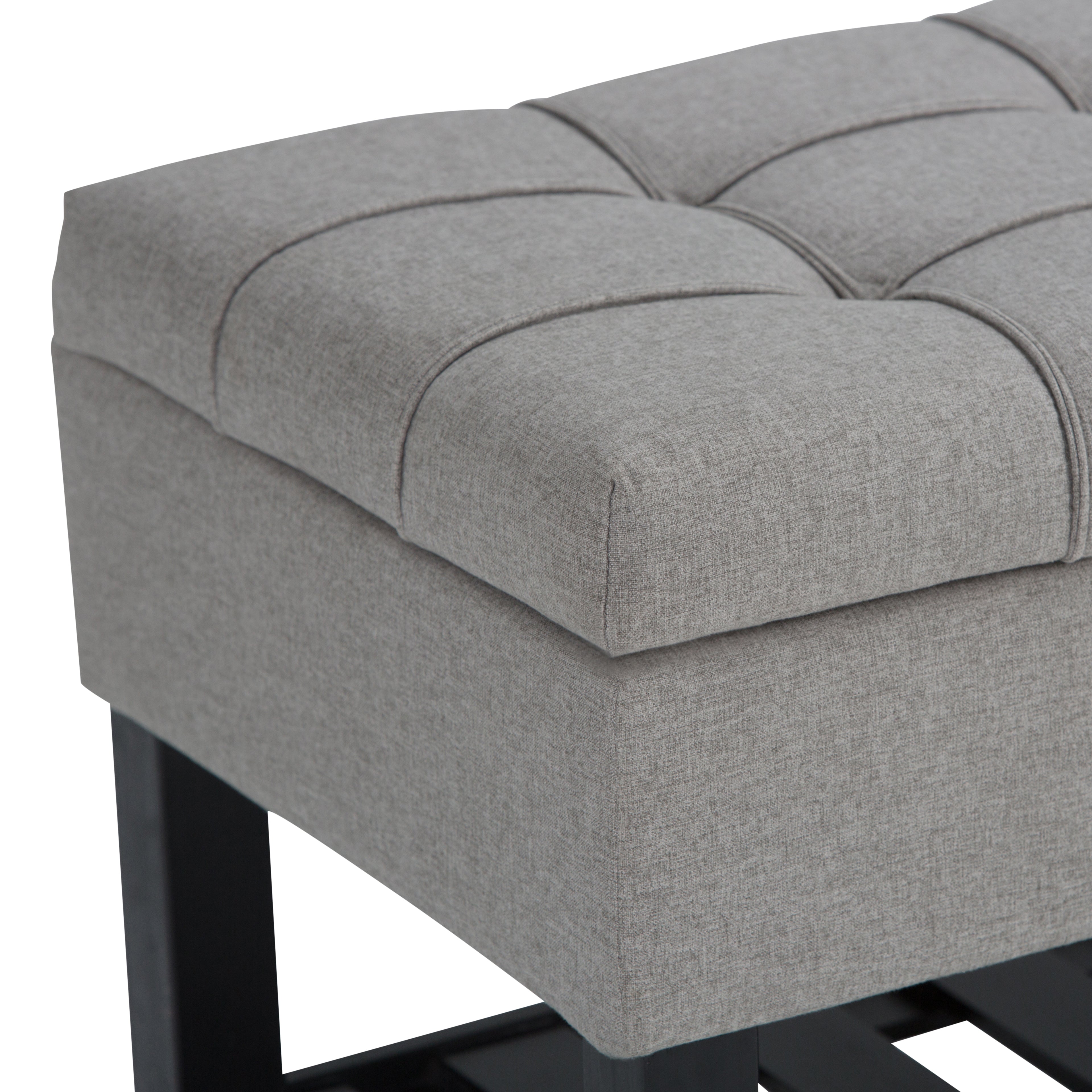 Saxon Storage Ottoman Bench - Dove