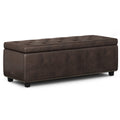 Hamilton 48 Inch Wide Storage Ottoman in Distressed