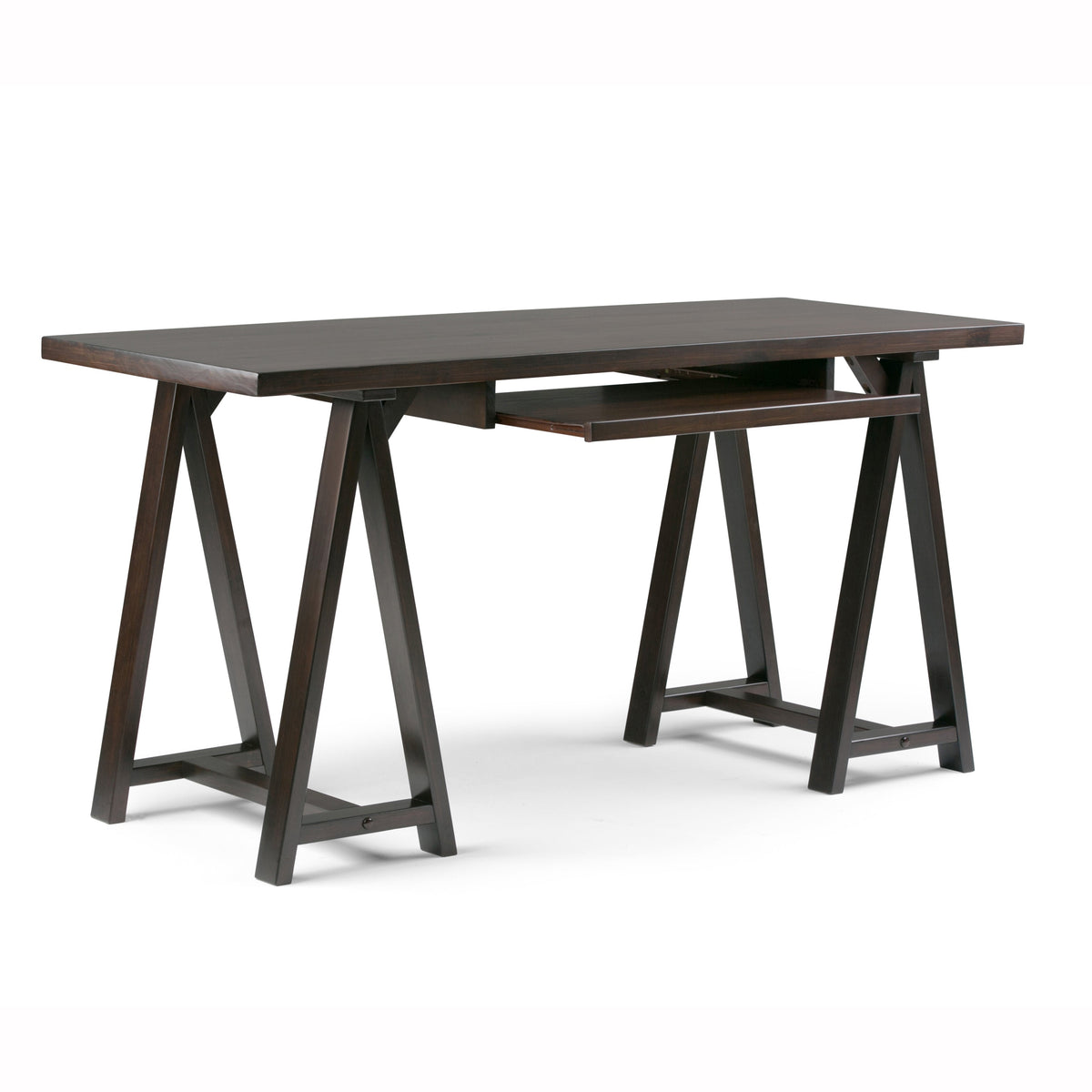 Sawhorse Desk - Dark Chestnut