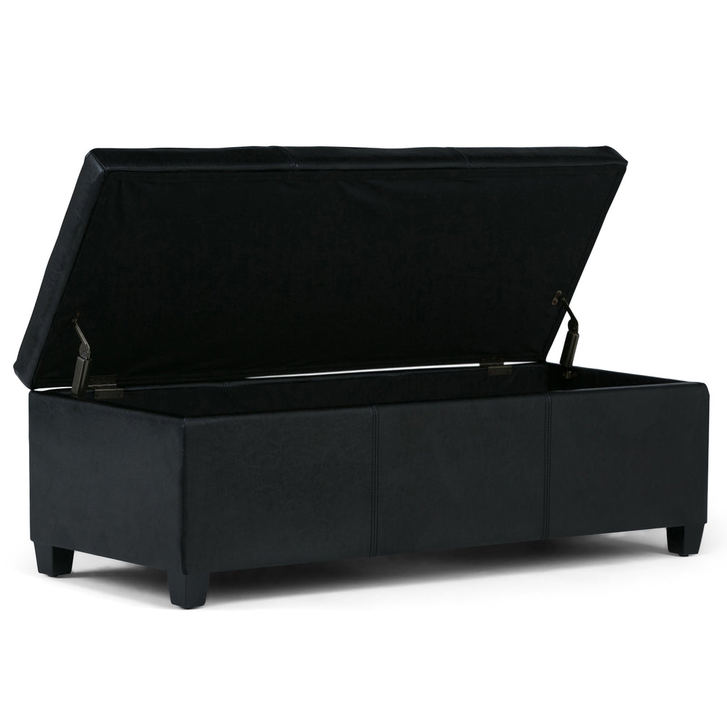 Avalon 48 Inch Wide Storage Ottoman Bench
