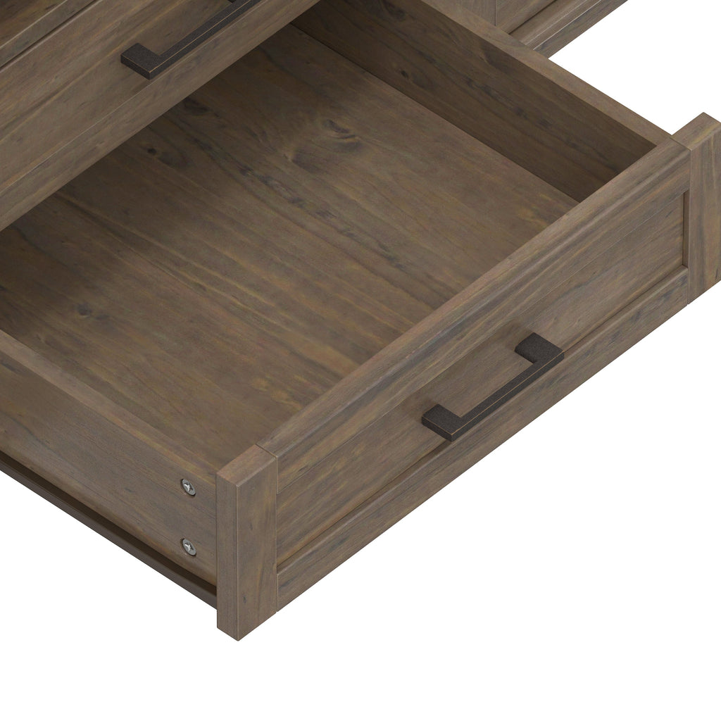 Ela 72 Inch Wide Solid Wood TV Stand in Smokey