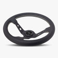 The Daytona | Black Leather | Black Spoke | White Stitch