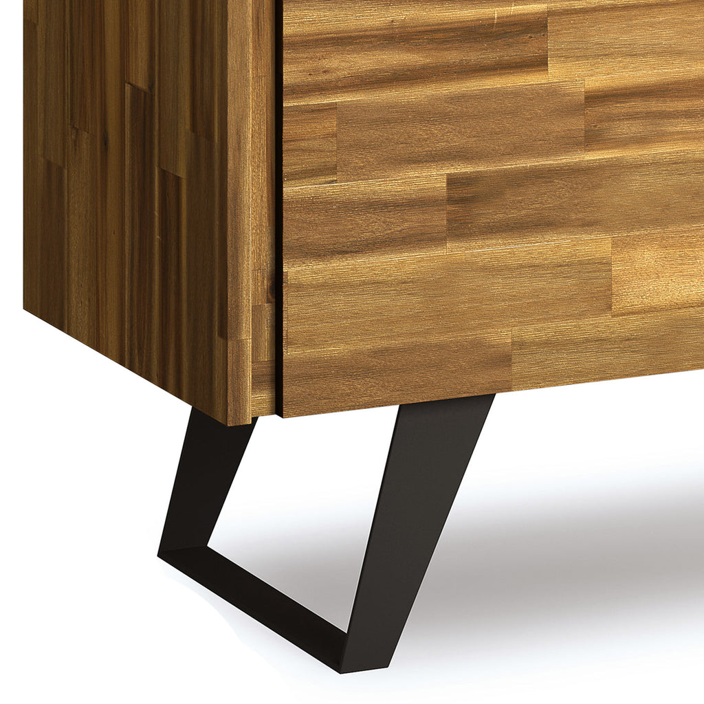 Lowry 39 Inch Wide Solid Acacia Wood Medium Storage Cabinet