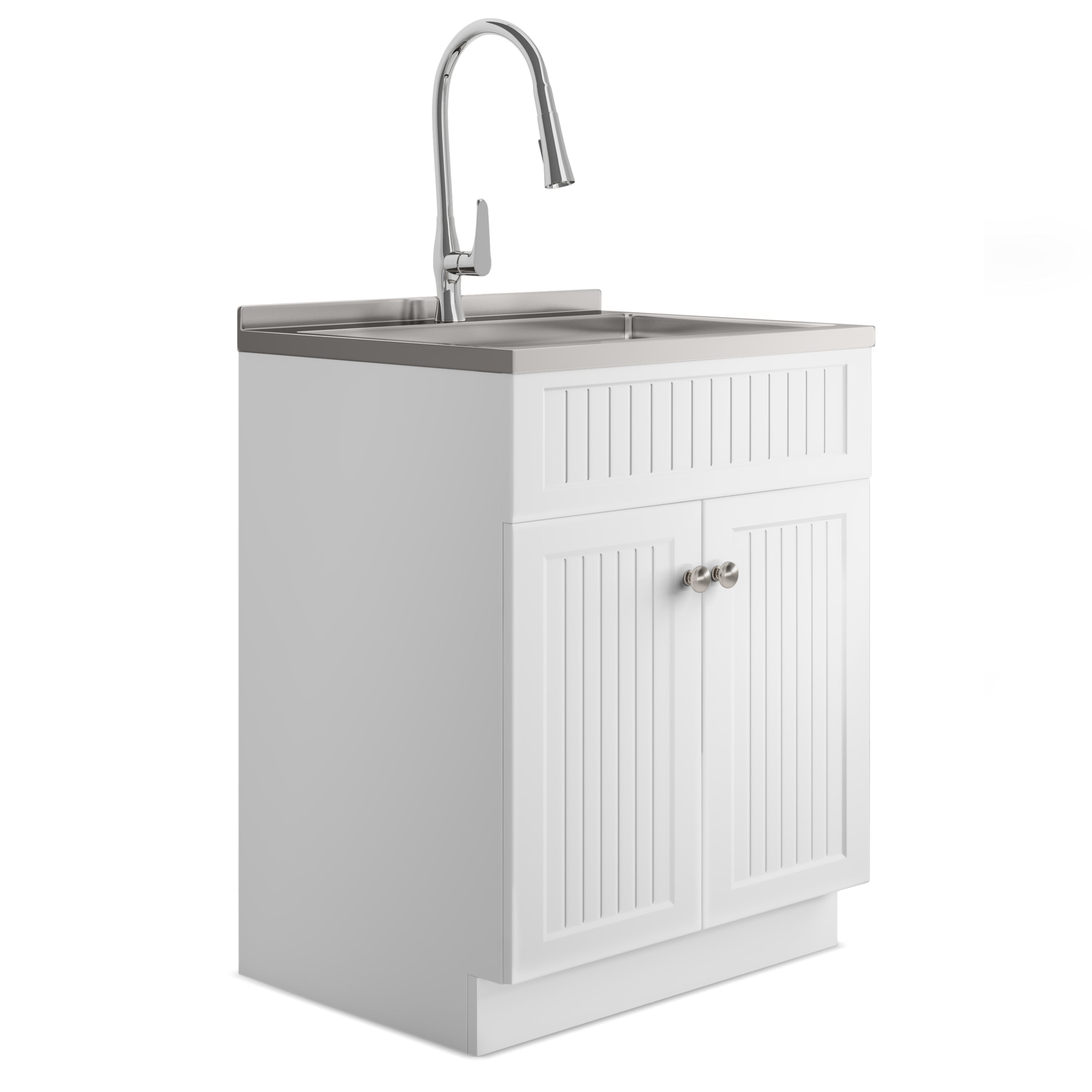 Beckham - 28" Laundry Cabinet with Faucet and Stainless Steel Sink