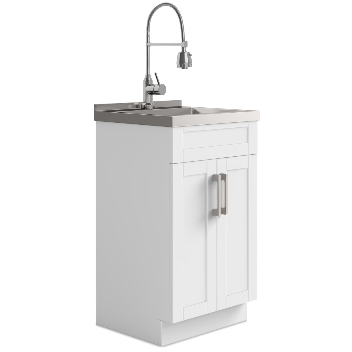 Hennessy Deluxe 20" Laundry Cabinet with Faucet and Stainless Steel Sink