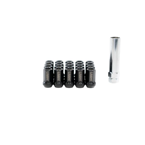 Megan Racing Heptagon Lug Nuts 35mm M12x1.25 Black Open-Ended
