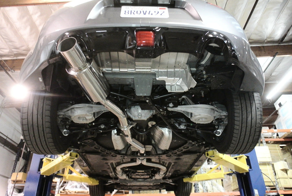Megan Racing Single Exit Exhaust for 2009-2021 Nissan 370z – SUS-304 Stainless Steel, CNC Flanges, 2.5" Tubing, 4.5" Tip, 1-Year Warranty