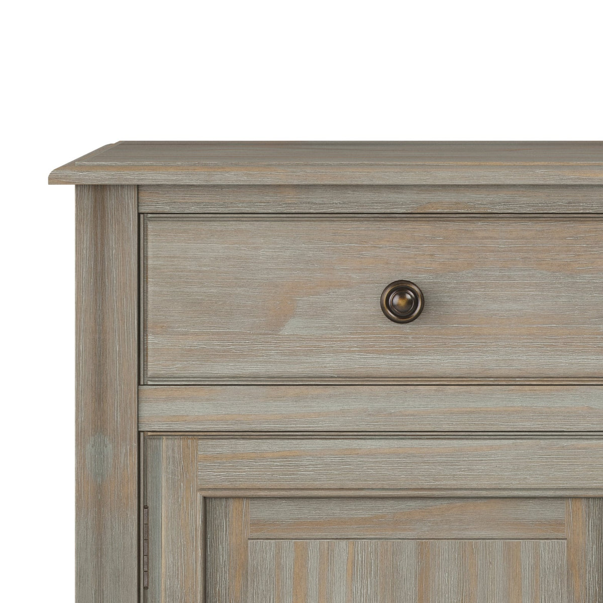 Connaught Solid Wood Entryway Storage Cabinet in Distressed