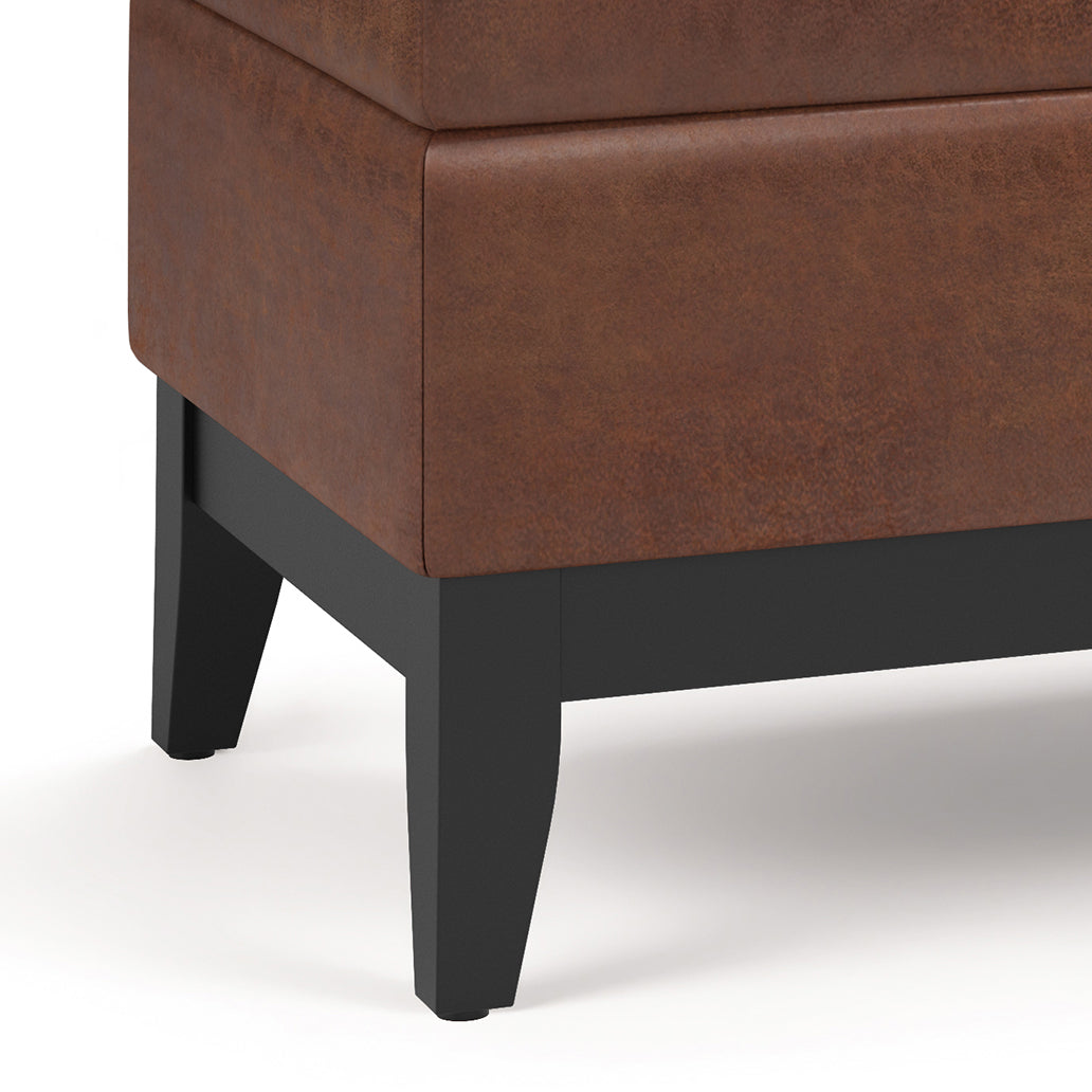 Oregon 42 Inch Wide Storage Ottoman Bench with Tray