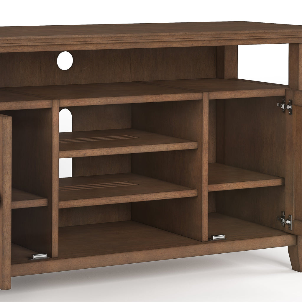 Amherst 54 Inch Wide Solid Wood TV Stand in Rustic