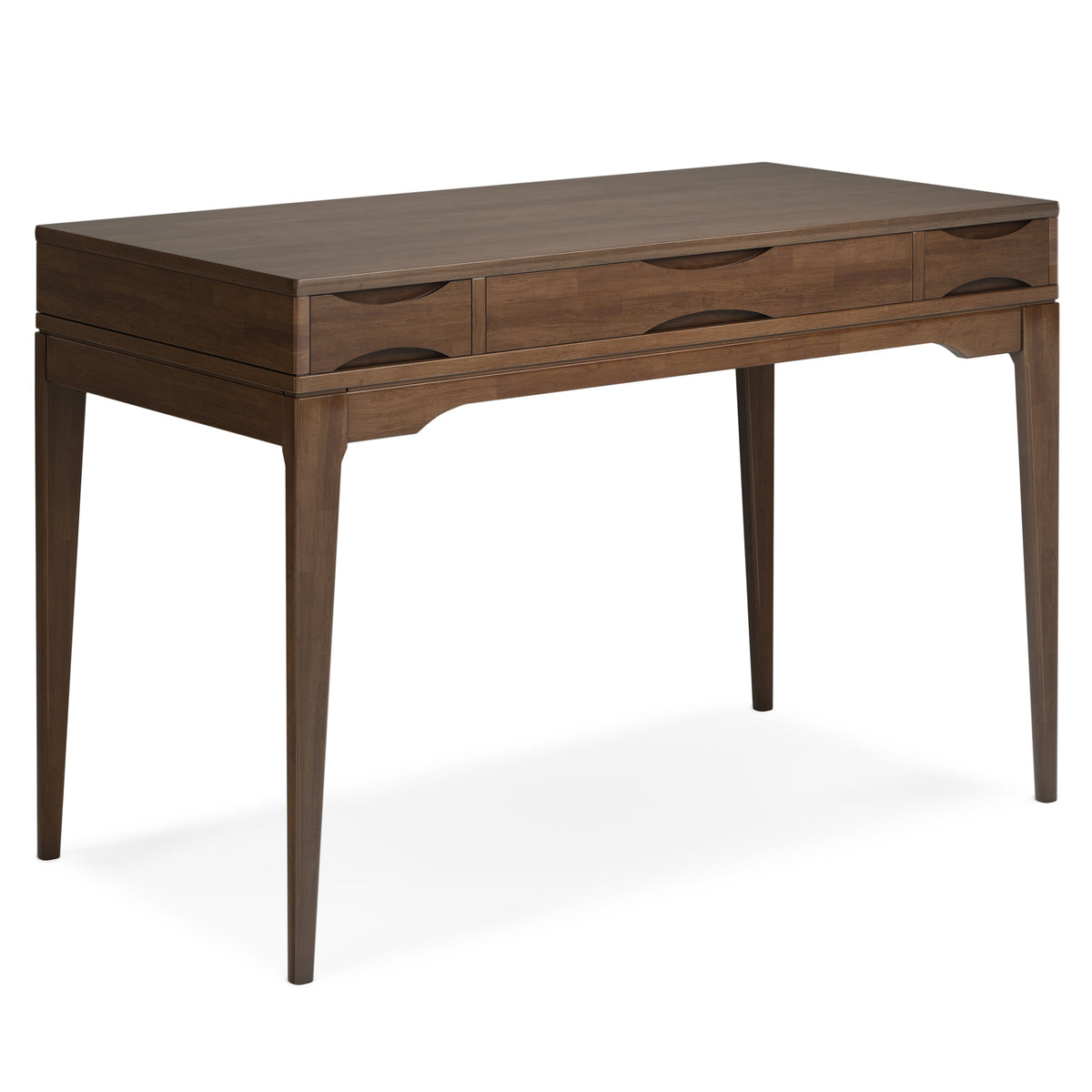 Harper 48" Wide Solid Hardwood Mid-Century Modern Small Desk