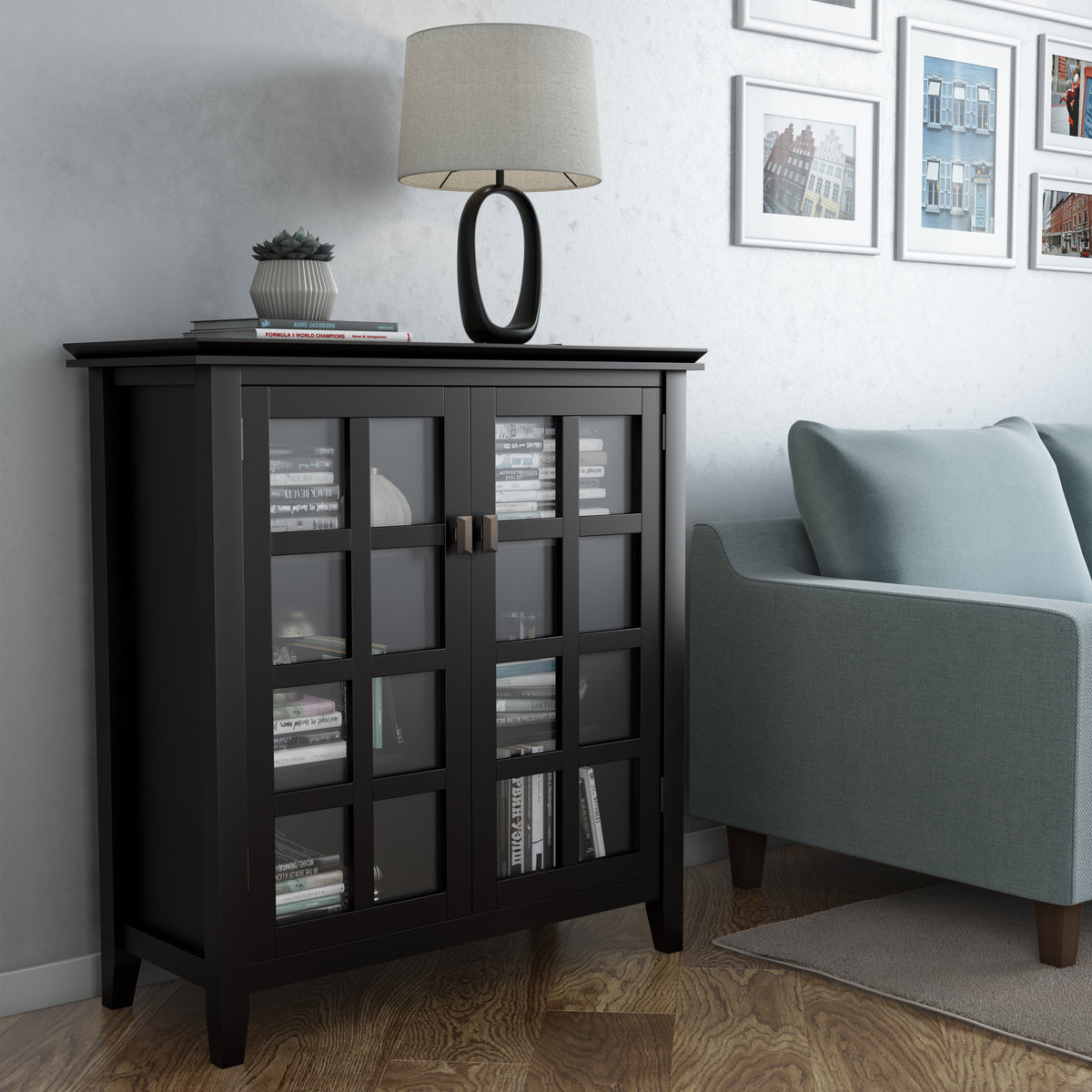 Artisan 38 Inch Wide Solid Wood Medium Storage Cabinet