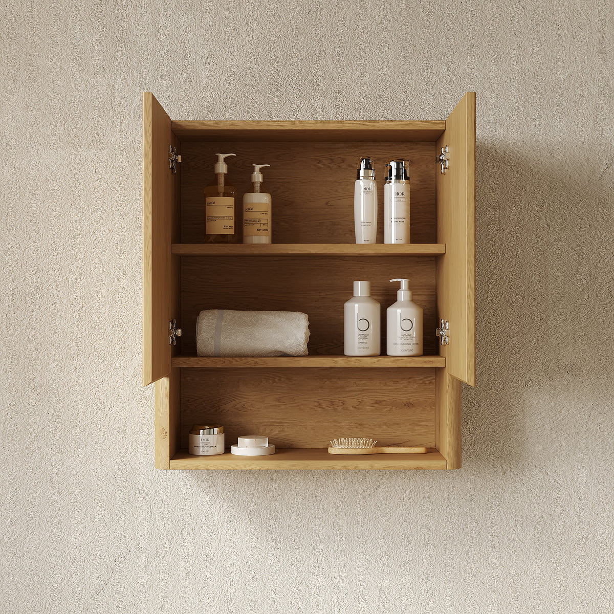 ZULA 26" Wall-Mounted Striped Bathroom Cabinet
