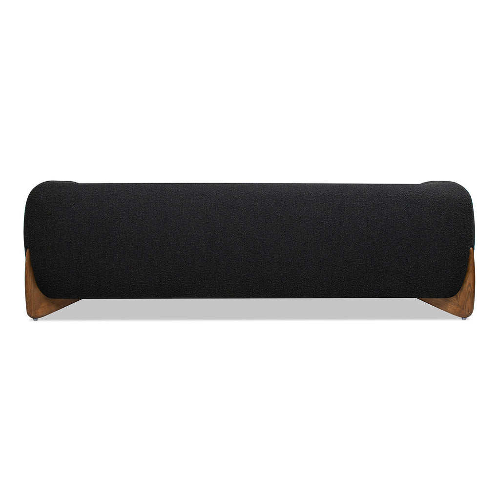 Alpine 90.5" Sherpa Sofa, Ebony