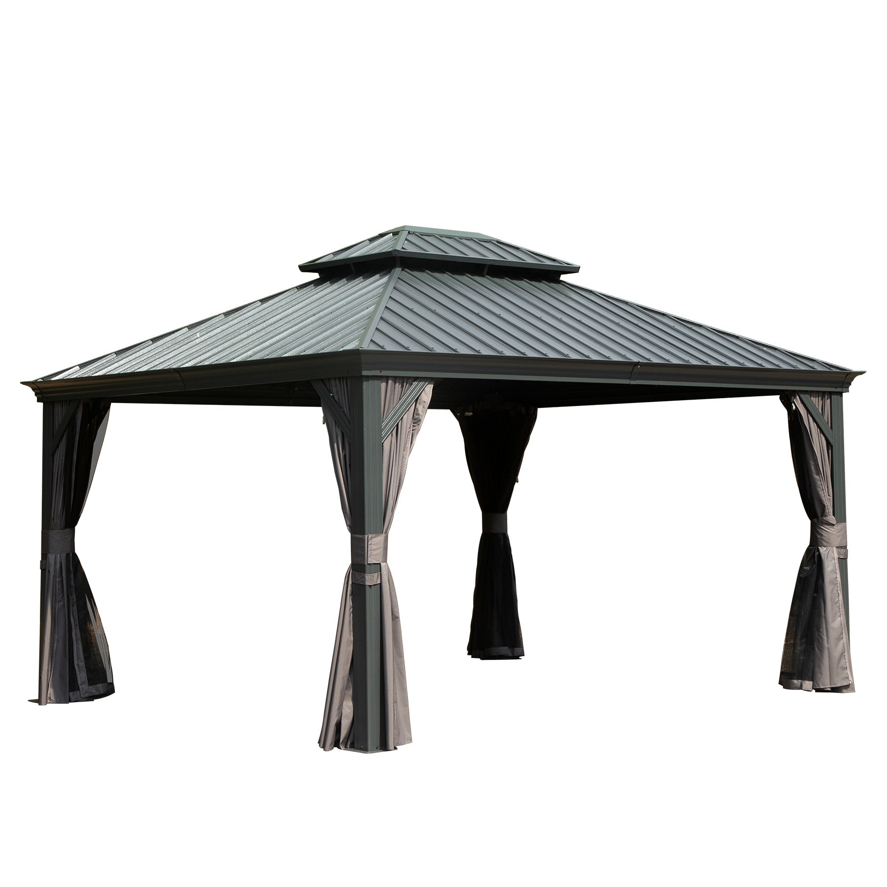 10' x 12' Hardtop Gazebo Outdoor Metal Gazebo