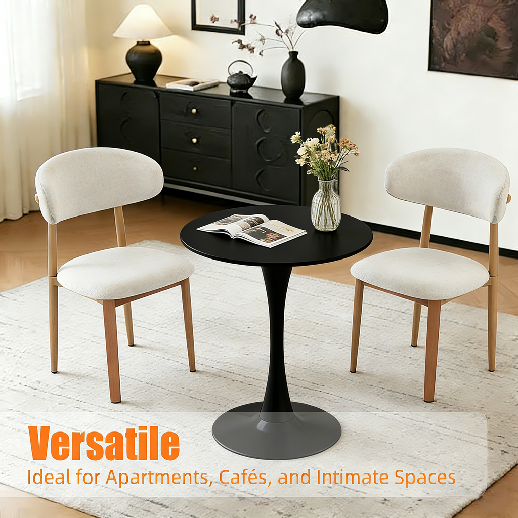 Black Round Dining Table
