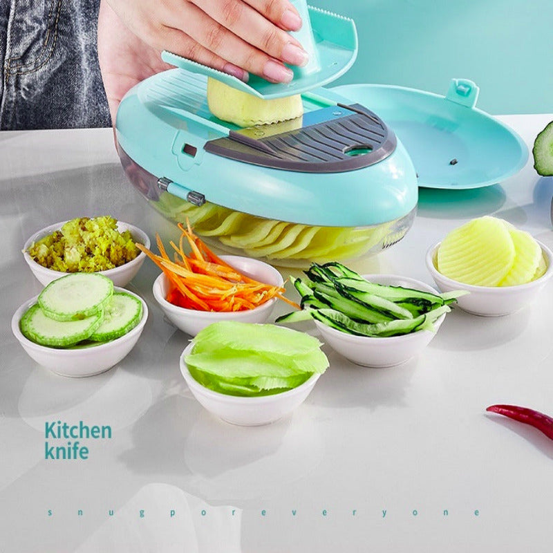 Vegetable Shredder & Spiralizer – Stainless Steel Blades, Blue or Pink