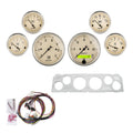 Autometer 6 Gauges Direct-Fit Dash Kit 64-66 Chevy - Antique Beige 7043-AB