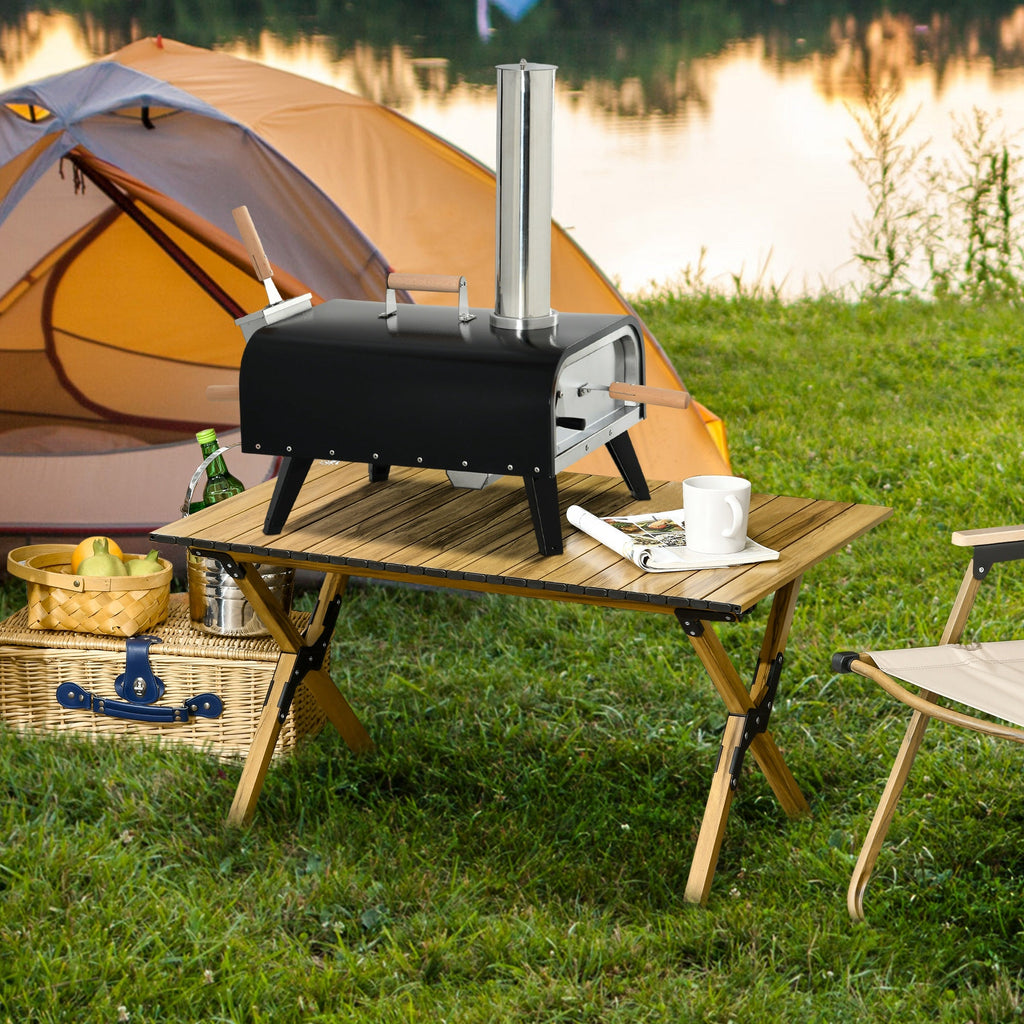 Outsunny Outdoor Pizza Oven with 12" Rotating Stone