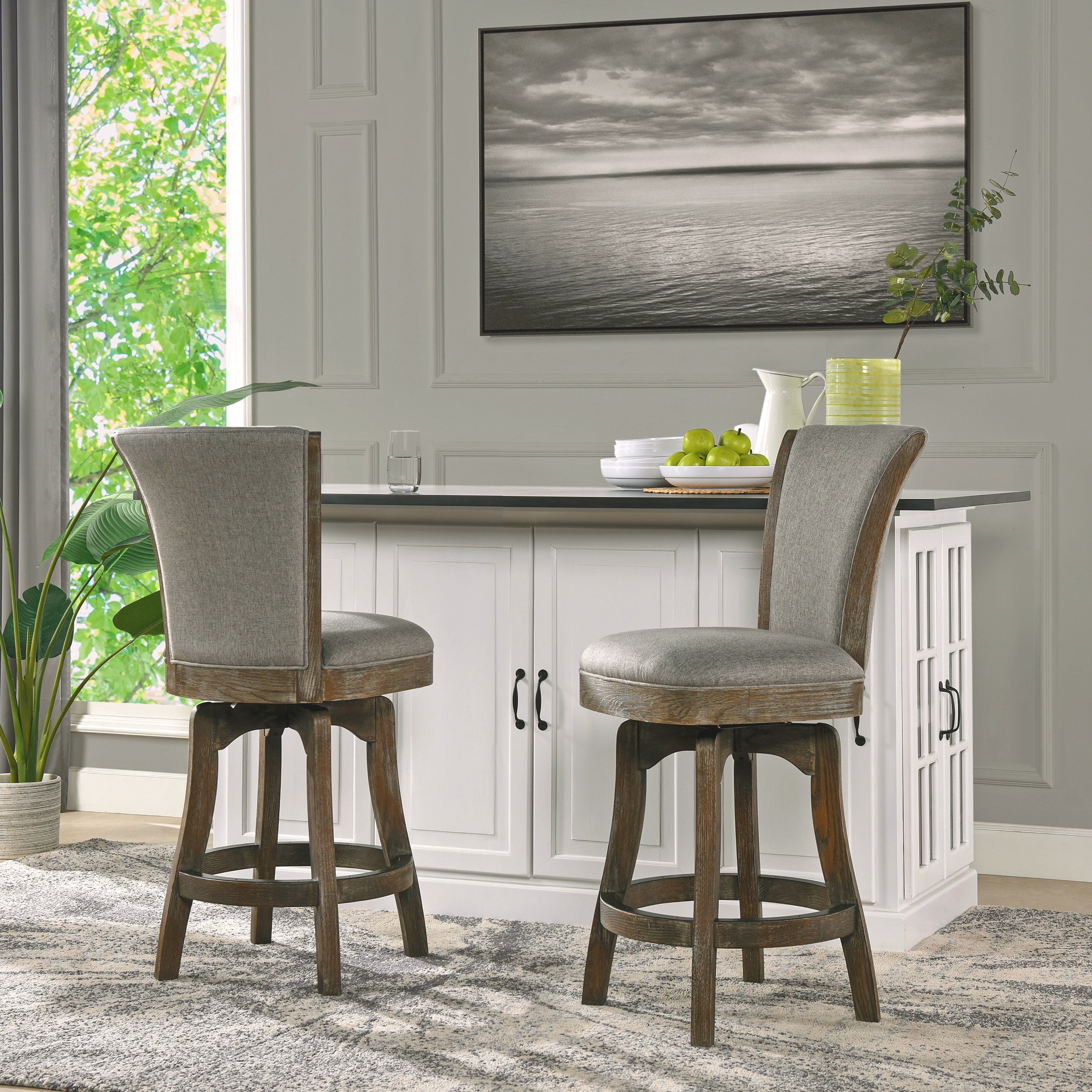 Henry 27" Armless Swivel Counter Height Bar Stool