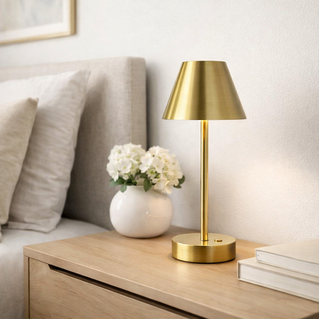 Elegance Rechargeable LED Table Lamp Plated