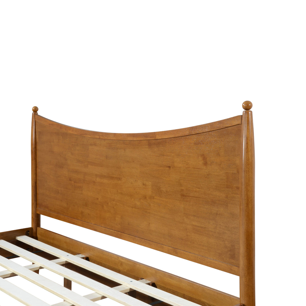Classic Transitional Queen Size Solid Wood Platform Bed Frame
