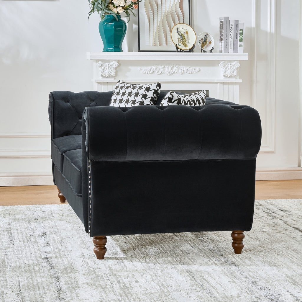 Chesterfield Velvet Upholstered Sofa