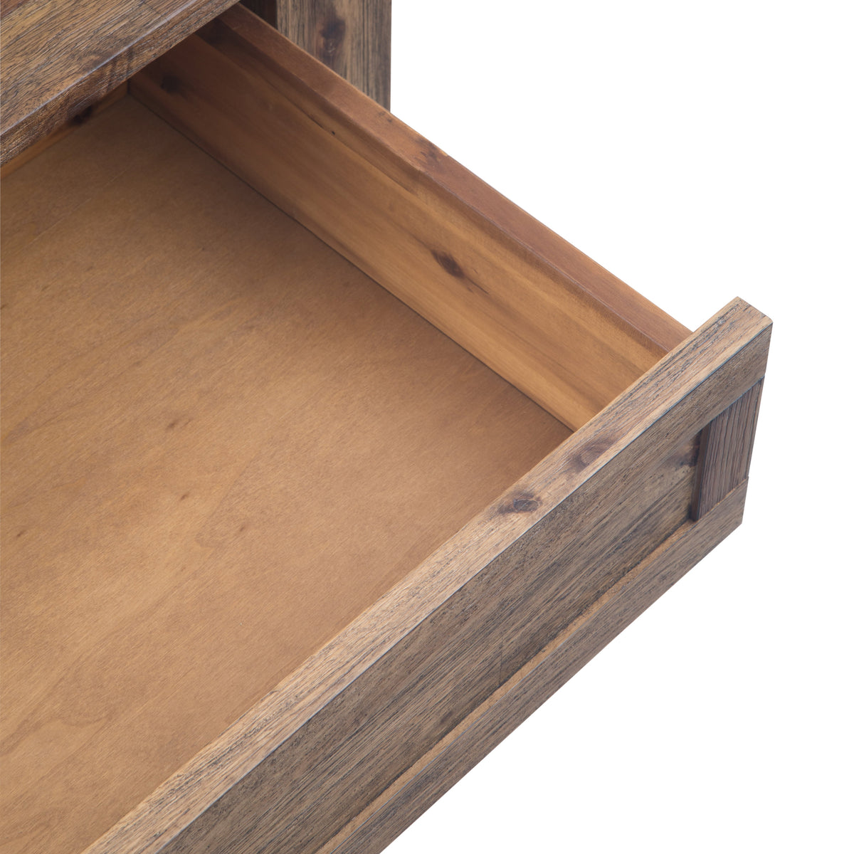 Monroe 38 Inch Wide Solid Acacia Wood Square Coffee Table in Rustic