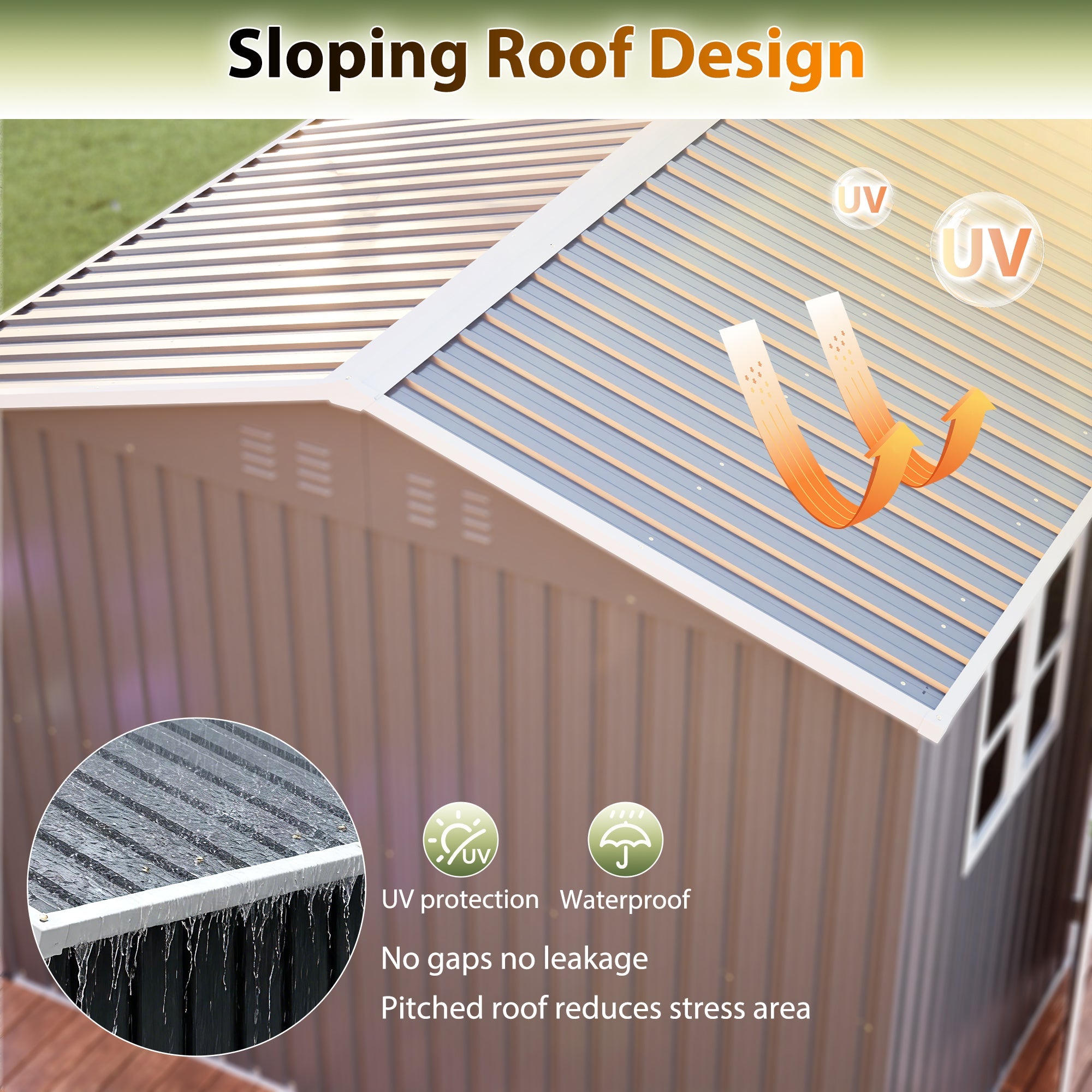 10'x8' Oversized Steel Storage Shed