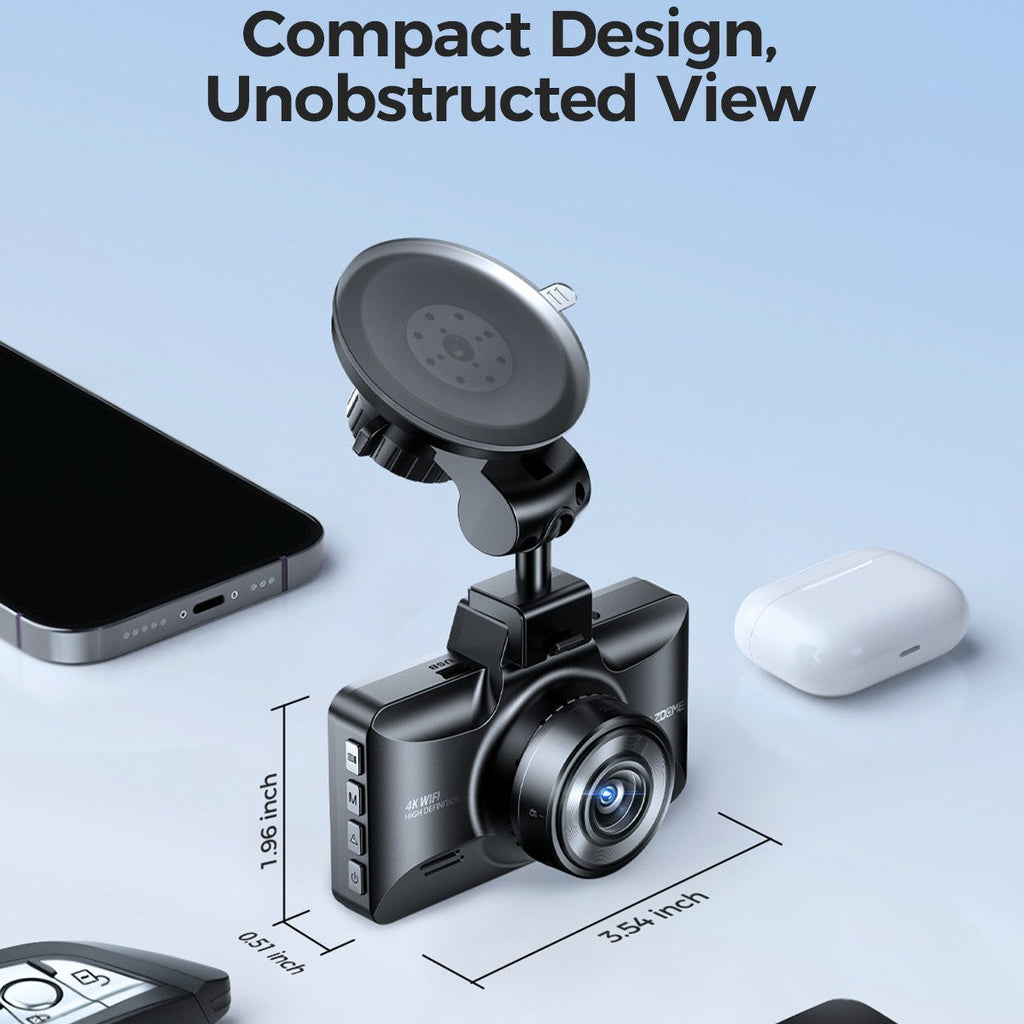4K HD Dashcam With Voice Control And ADAS Driving Assistance