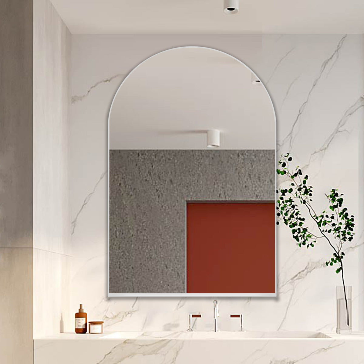 24x36 Inch Arched Recessed Medicine Cabinet