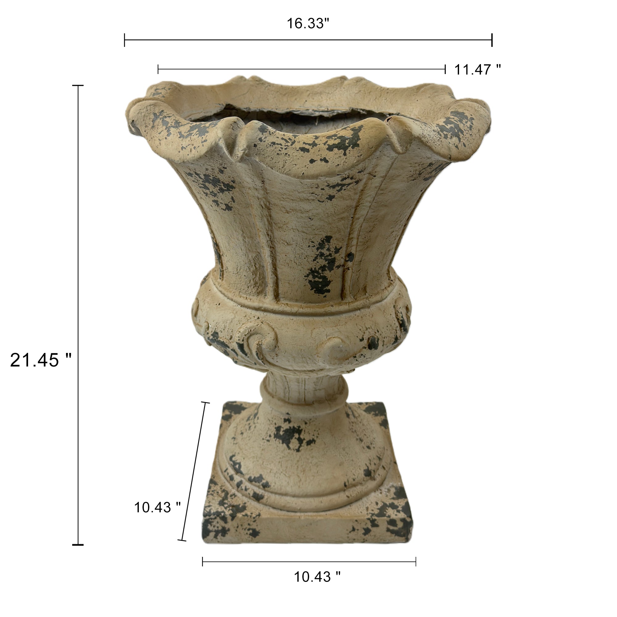 Antique White MGO Garden Planter