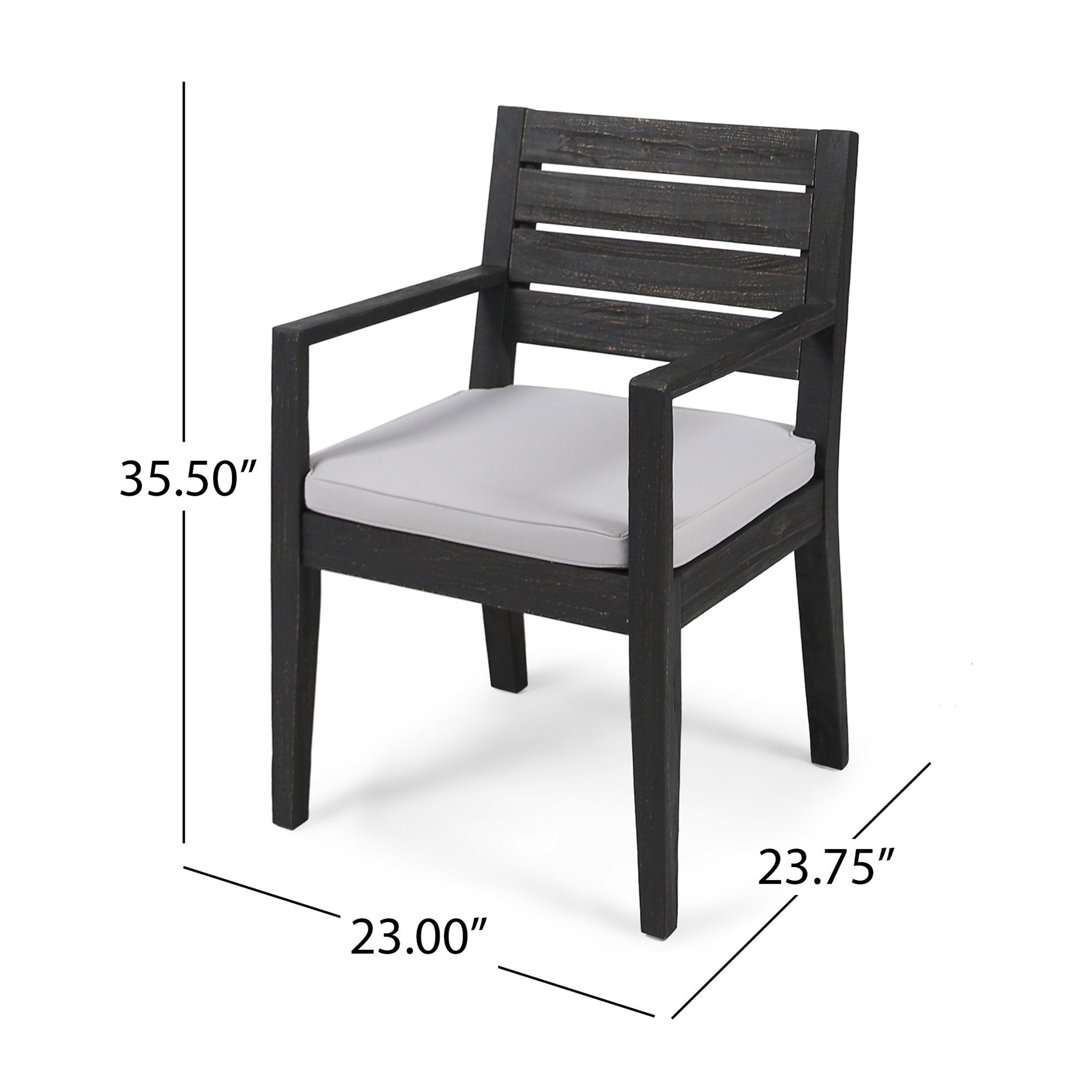 Outdoor Acacia Wood 7 Piece Expandable Dining Set