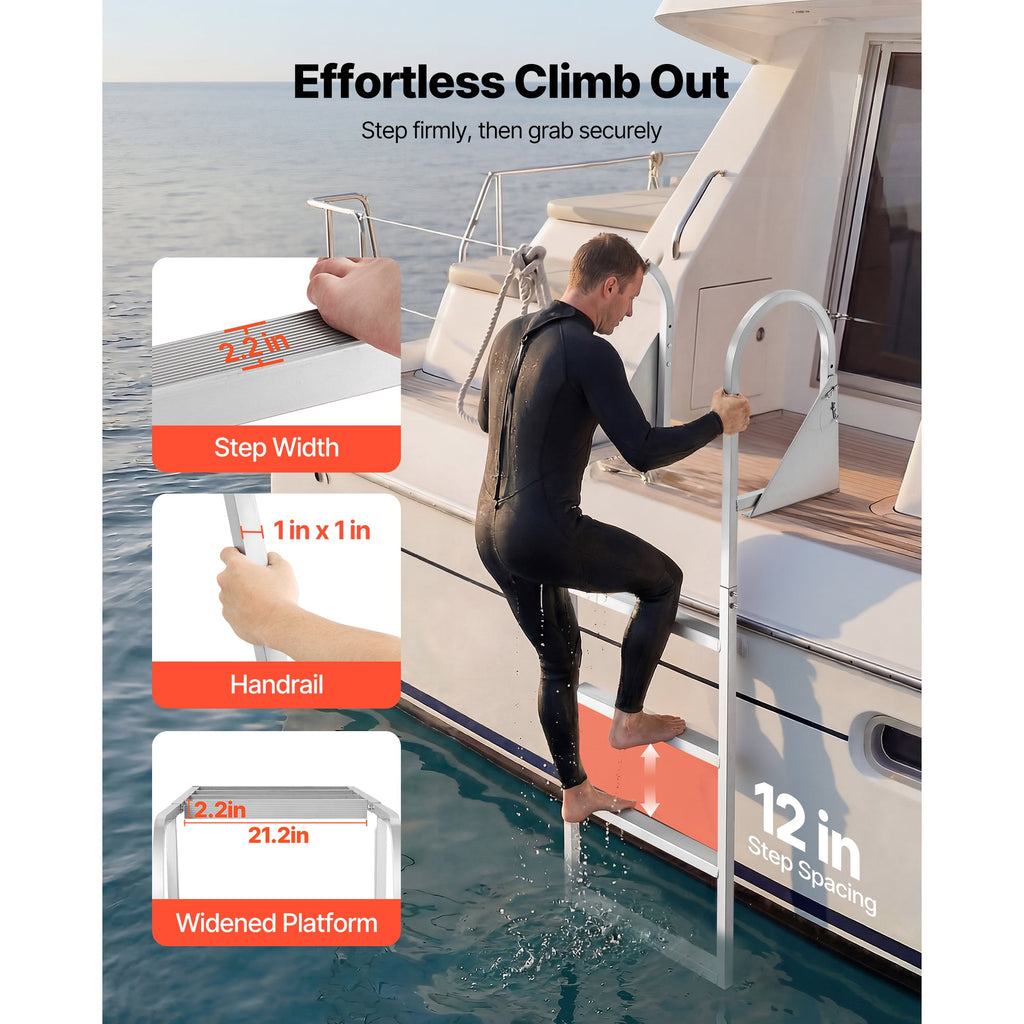 Flip-Up Dock Ladder, 4-Step
