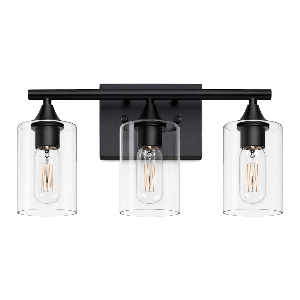 3-Light Matte Bathroom Vanity Wall Light