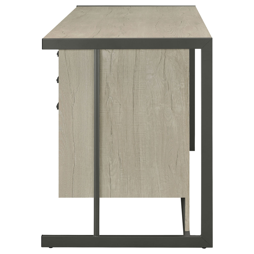 Brisley Whitewashed Office Desk