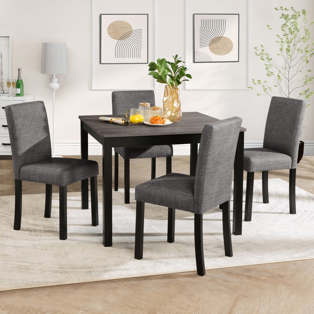 5-Piece Dining Table Set with 4 Chairs