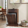 10-Gallon Woodgrain Tilt-Out Trash Can Cabinet