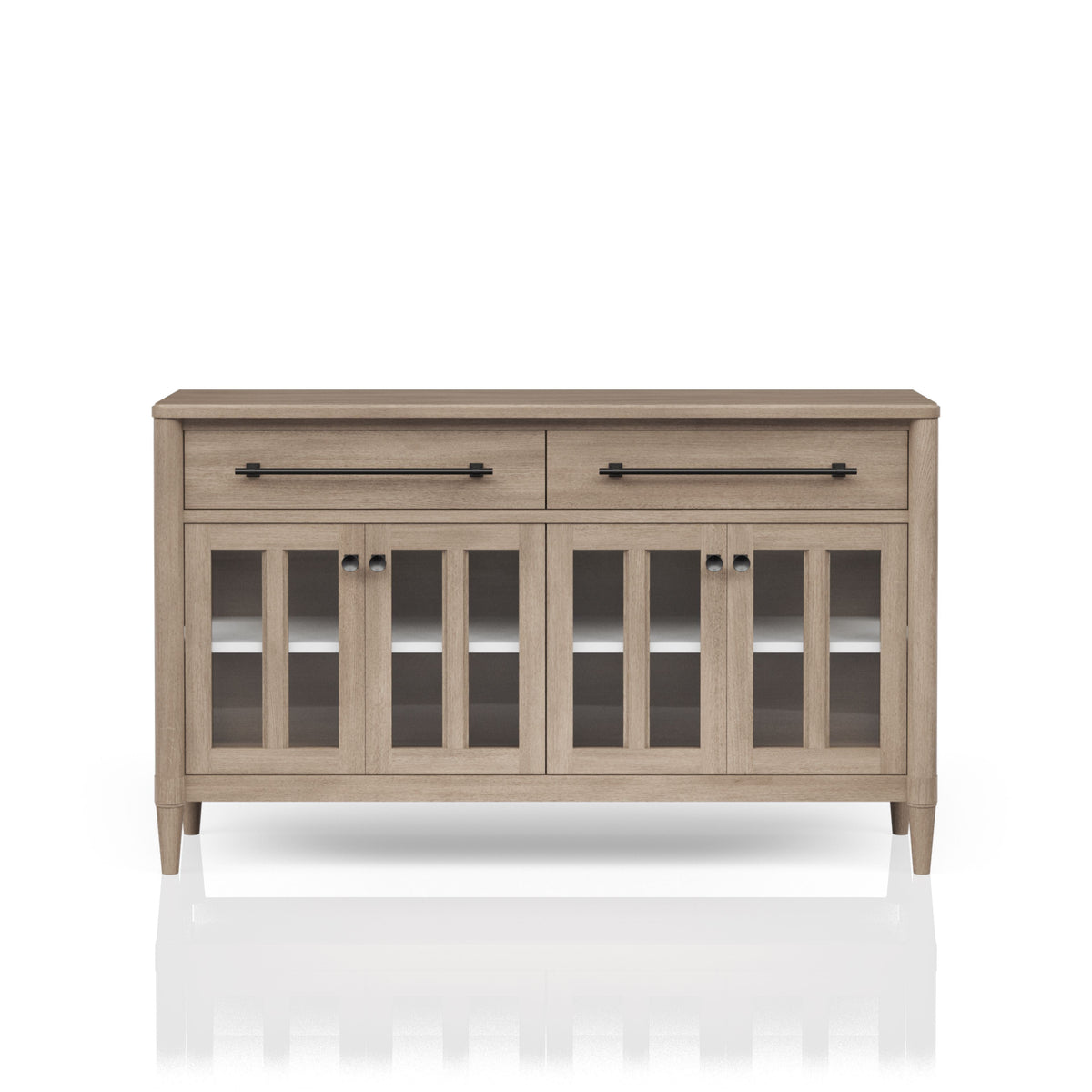 Power Raedy Buffet with Glass Cabinet Doors