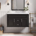 36 Inch Wall Mounted Bathroom Cabinet with Ceramic Sink