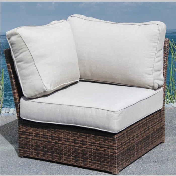 Shick Fully Assembled Corner Wedge Patio Chair with Cushions