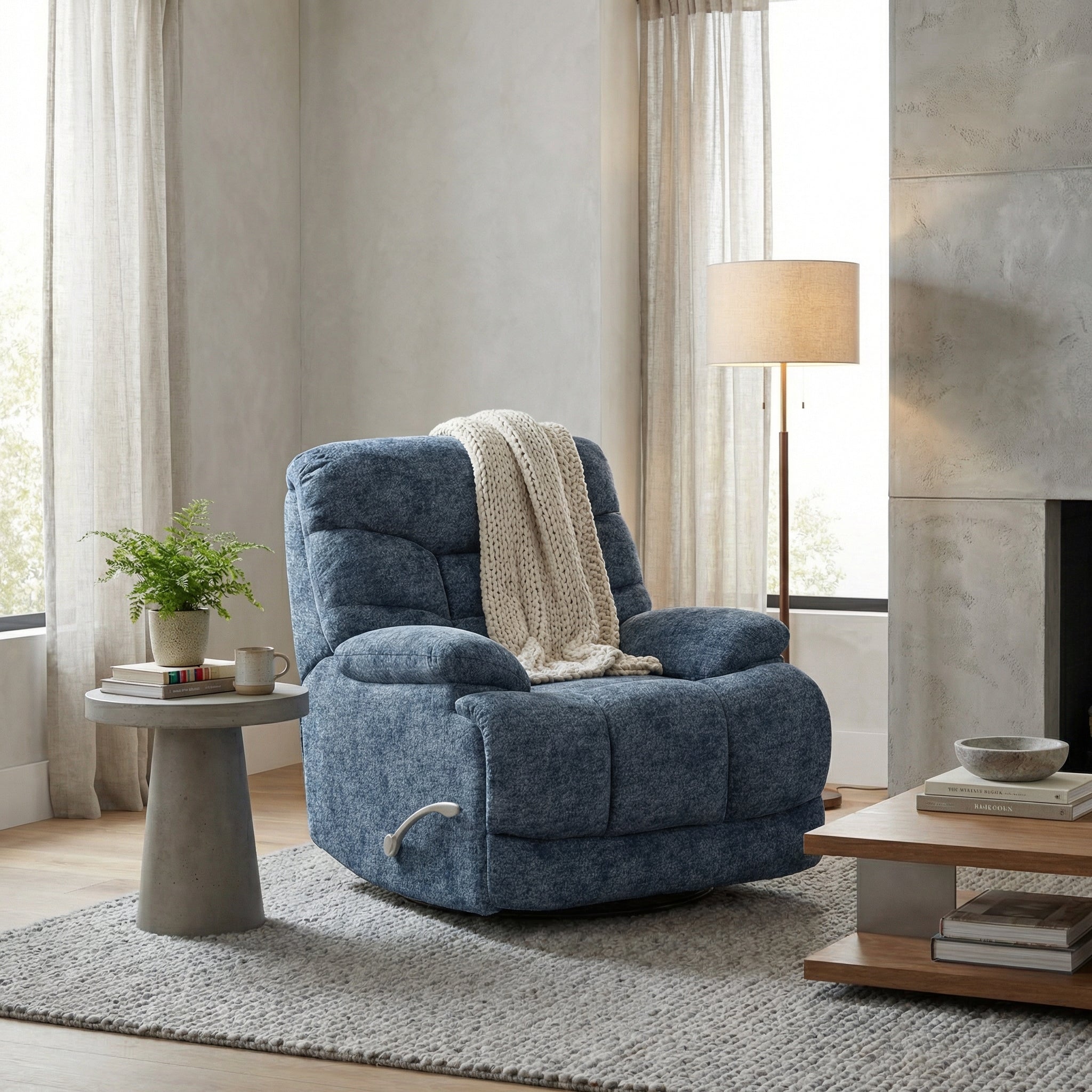 Swivel Glider Recliner in Alaska Glacier