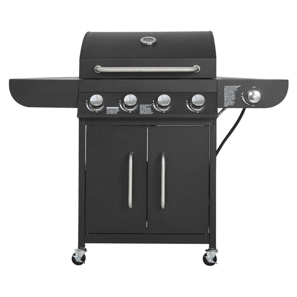 4 Burner Propane Gas Grill with Side Burner