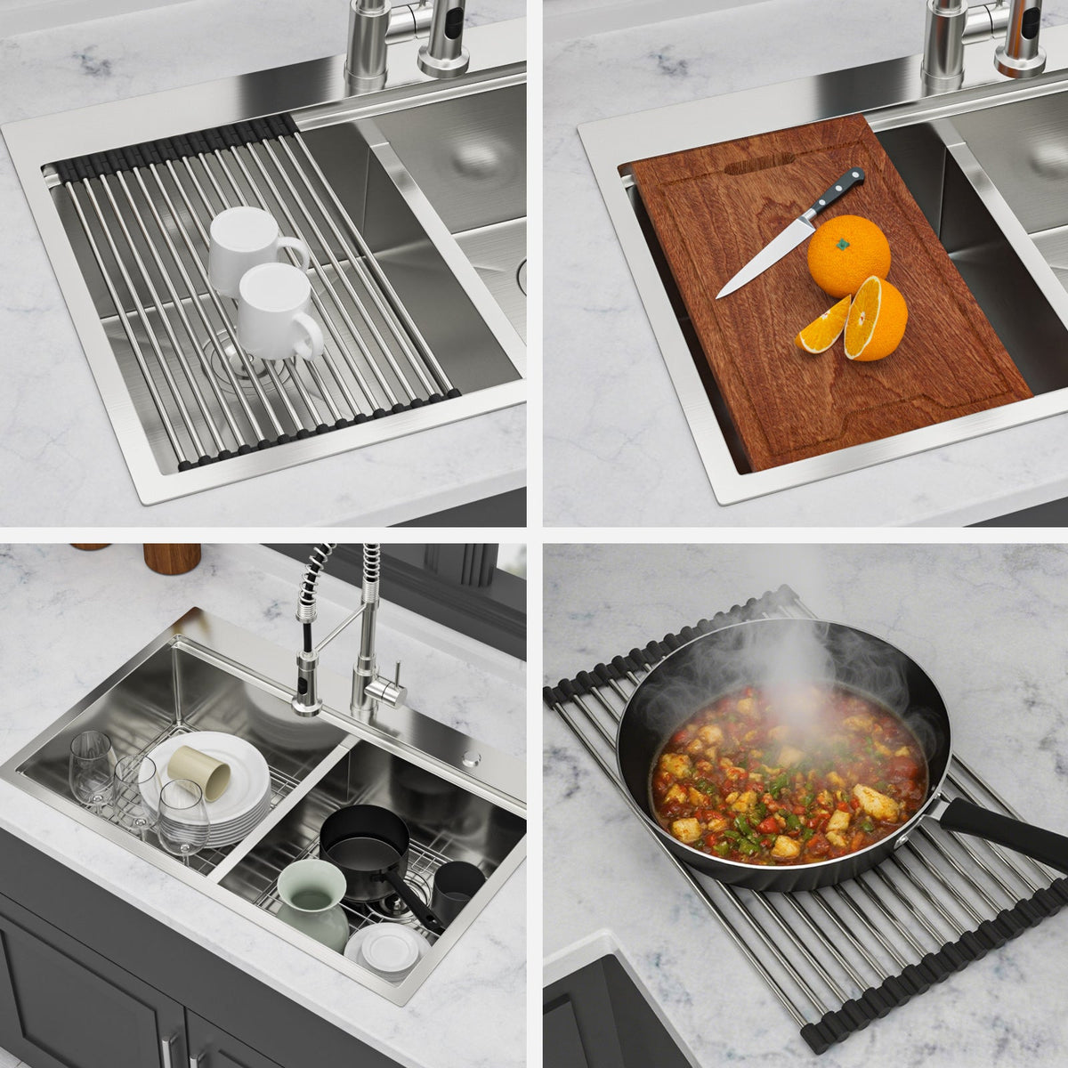 Topmount Drop In Kitchen Sink - 33"x 22"