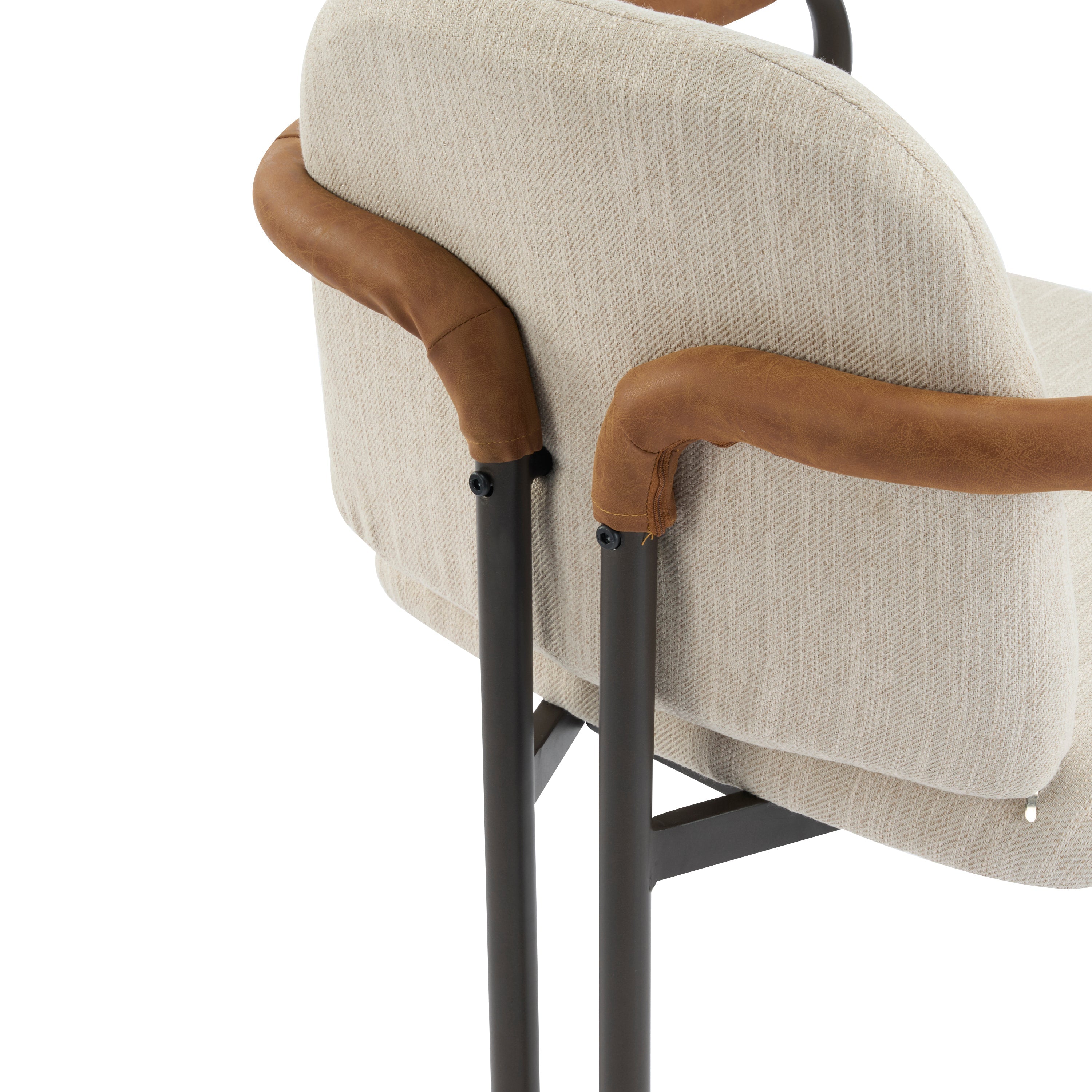 Dining Chair Set of 2 - Espresso and Beige